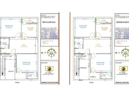 25 * 40 HOUSE PLAN 3 BHK