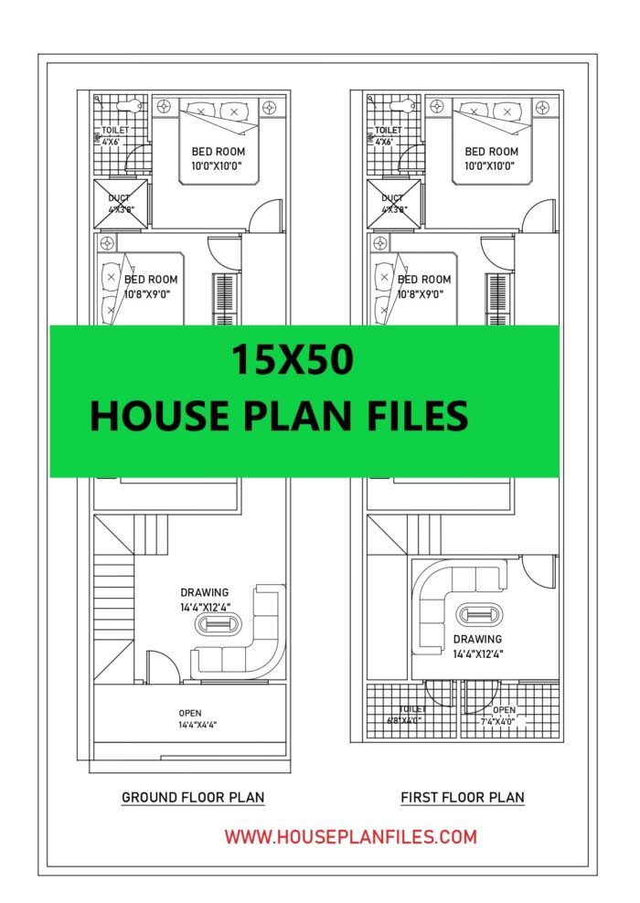 15x50 house plan