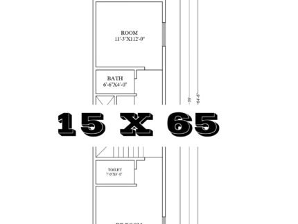 15x65 2 bhk house plan