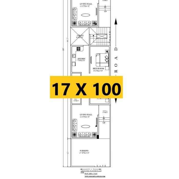 17x100 house plan