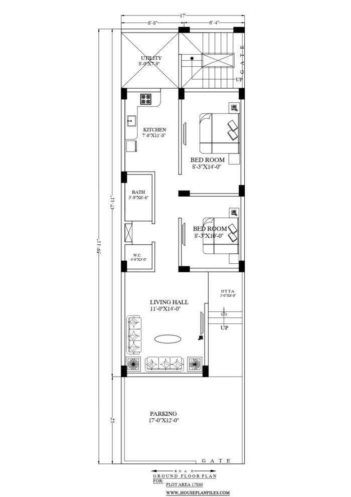 1020 sqft house plan