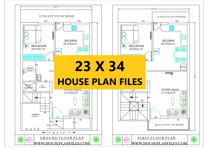 23 * 34 house plan