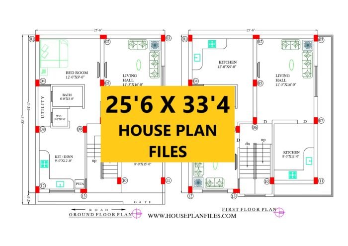 25x33 house plan