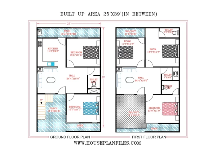 25 * 39 house plan