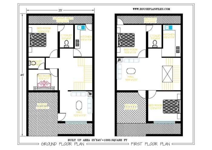 25 by 45 house plan