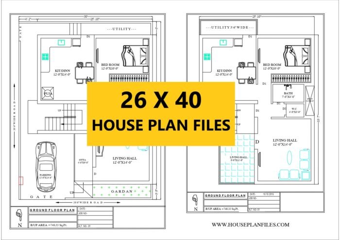 26 * 40 house plan