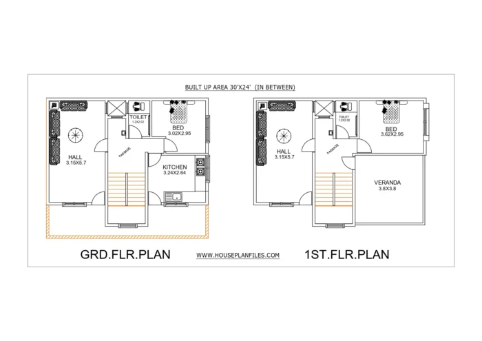 30 * 24 house plan