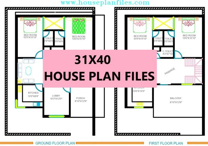 31x47 duplex house plan