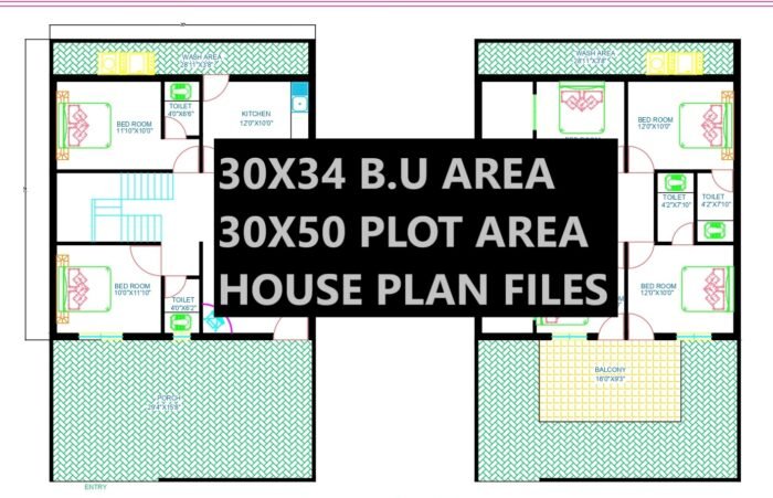 30x50 6 bhk house plan