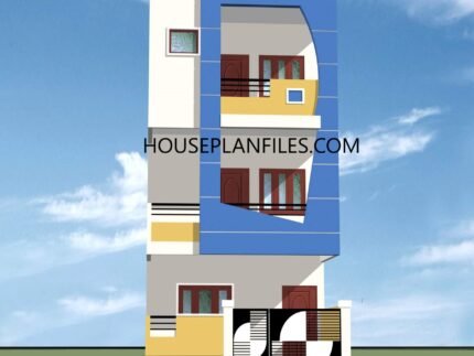 15 x 50 house plan