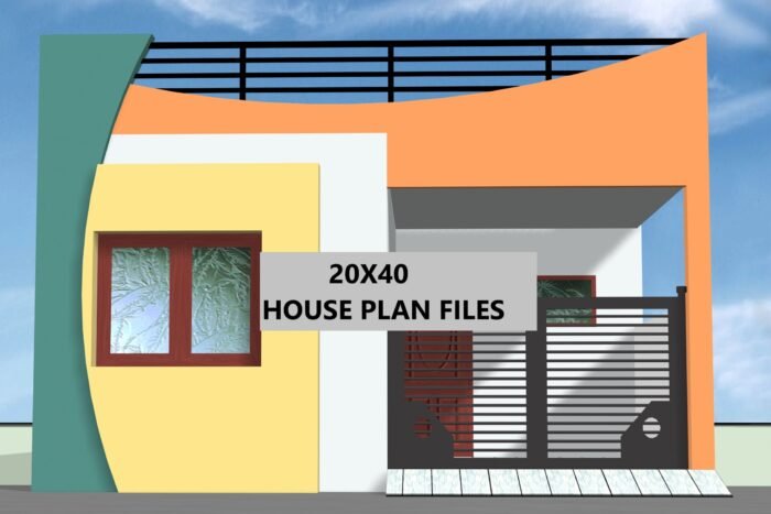 20×40 house plan 3d