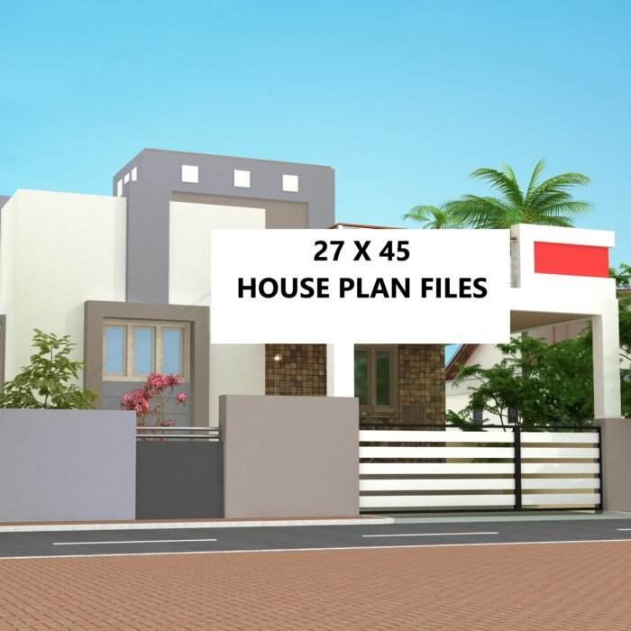 27x45 singlex 3d elevation design