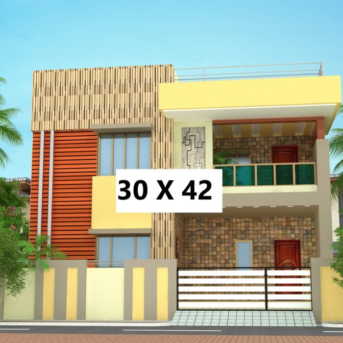 30x42 house 3d elevation | 30 ft 3d elevation design