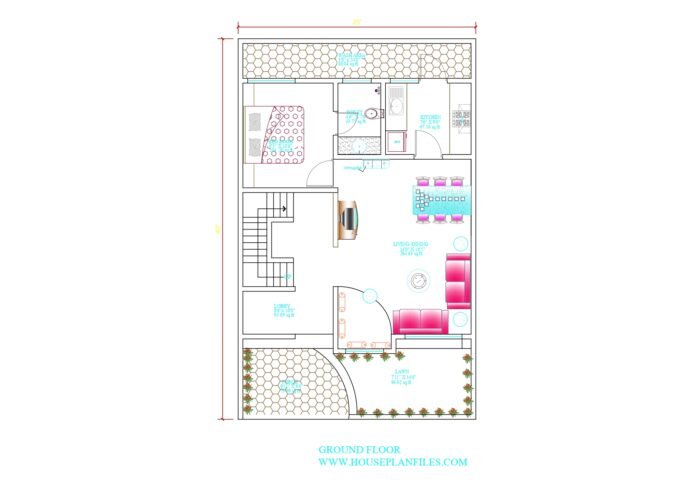 25x40 1bhk house plan