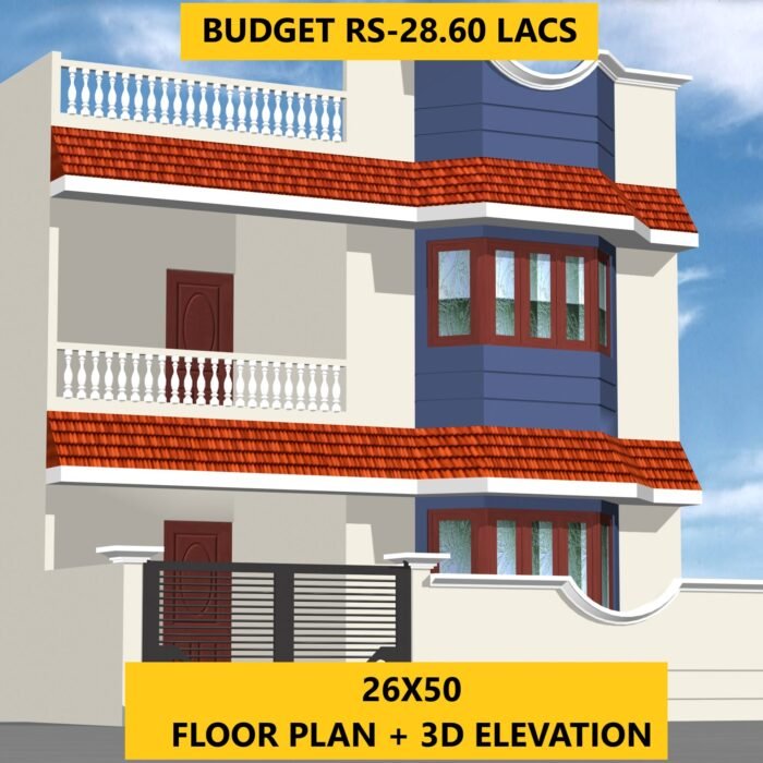 26x50 3d elevation