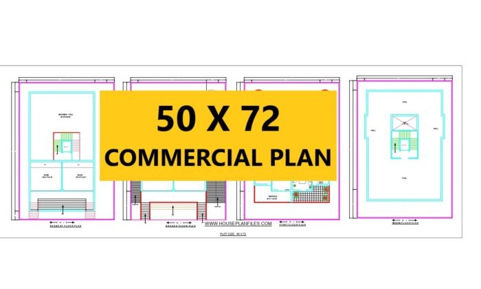 50x72 commercial building planning