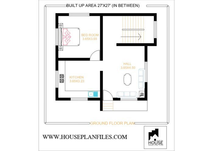 27 * 27 house plan