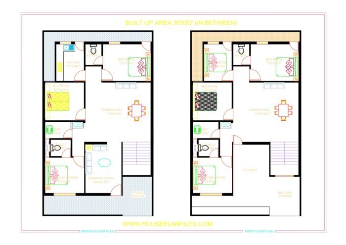 30 x 50 house plan