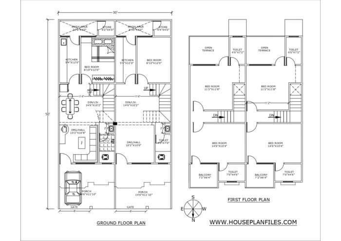 30 * 50 rental house plan