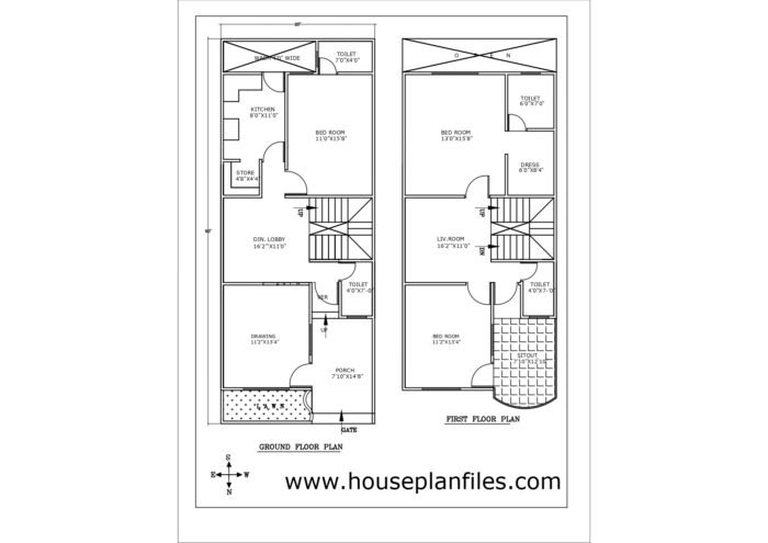 20*50 floor plan