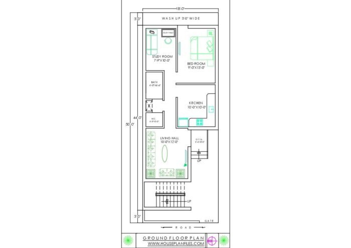 18 50 house plan 2 bhk