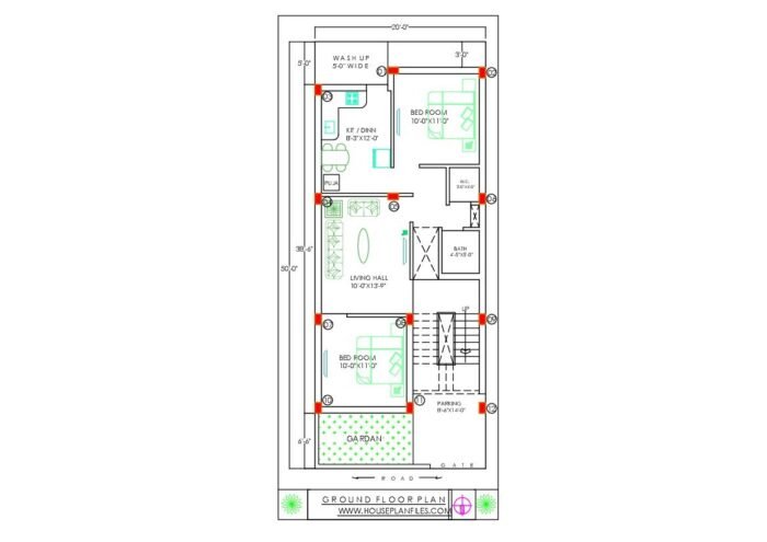 20 * 50 house plan