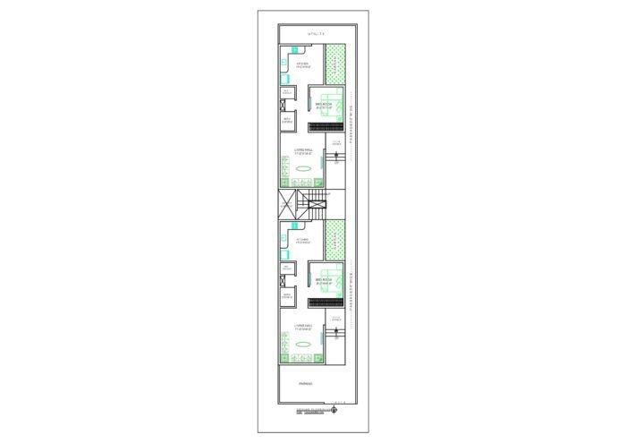 20 * 96 house plan