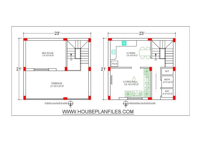 23 * 23 house plan