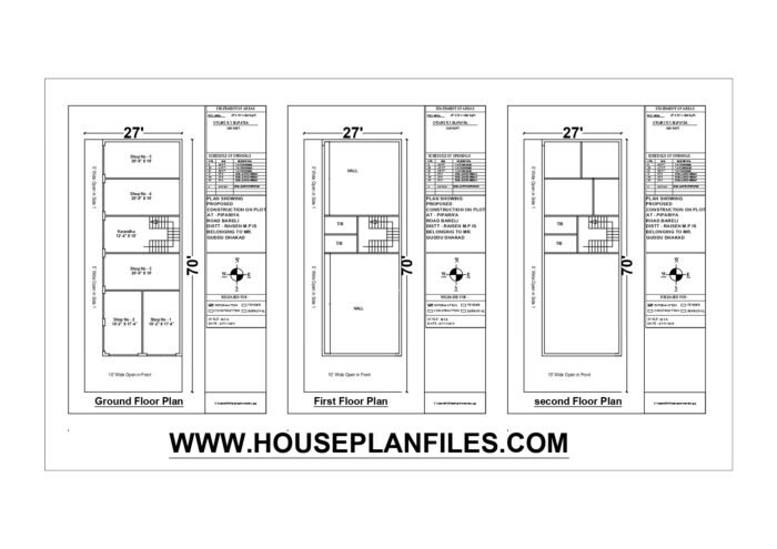 27 * 70 house plan