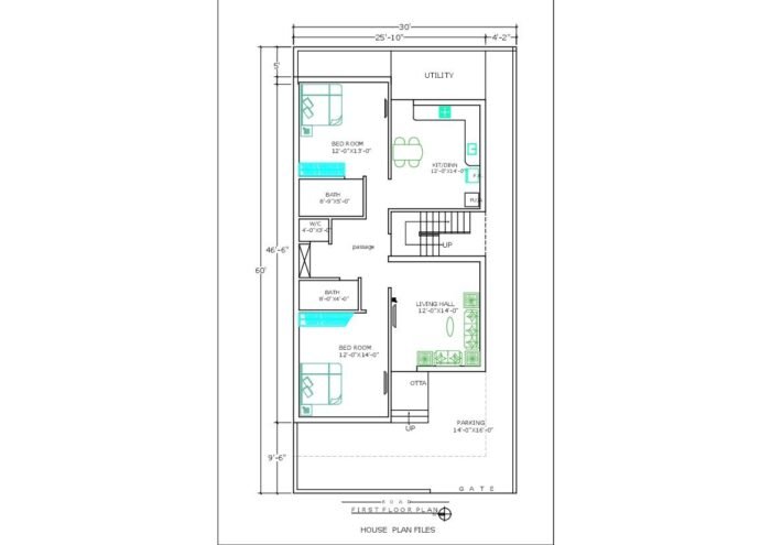 30x60 architectural plan