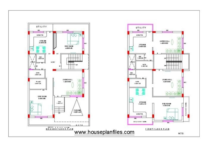 north facing house vastu plan 30x50