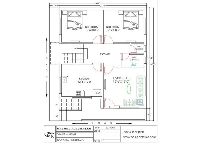 30X35 HOUSE PLAN - Houseplanfiles