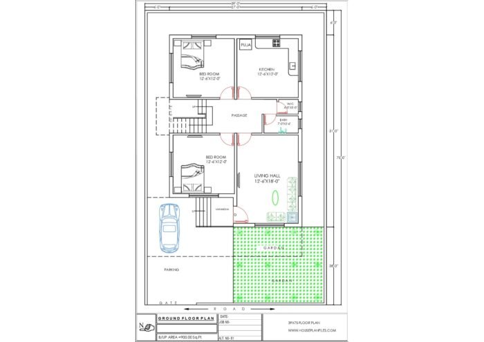 39 * 75 house plan