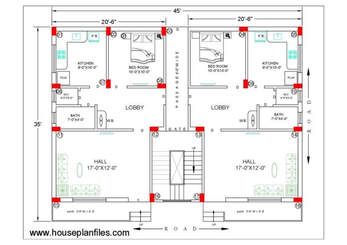 45 * 35 house plan same