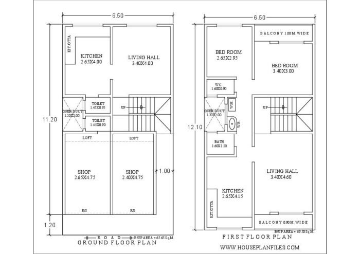 6 x 11 meter house plan