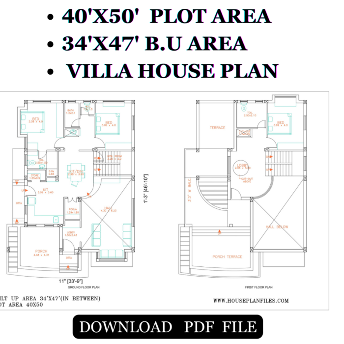 40 * 50 home design