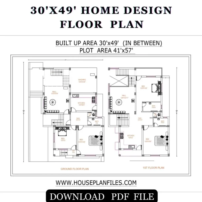 30 * 49 house plan