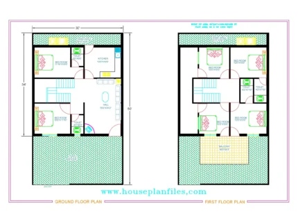 30x50 house plan first floor