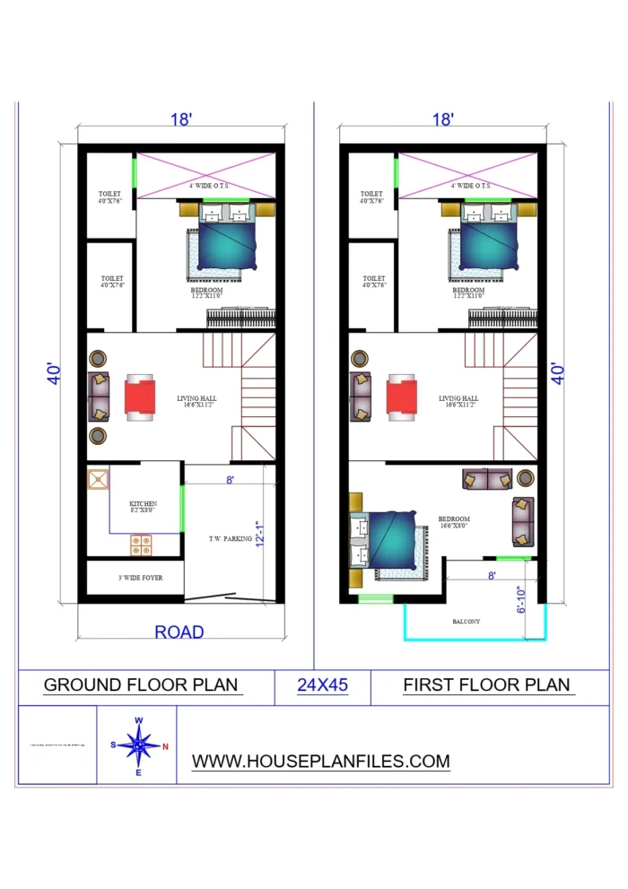 18 * 40 house plan