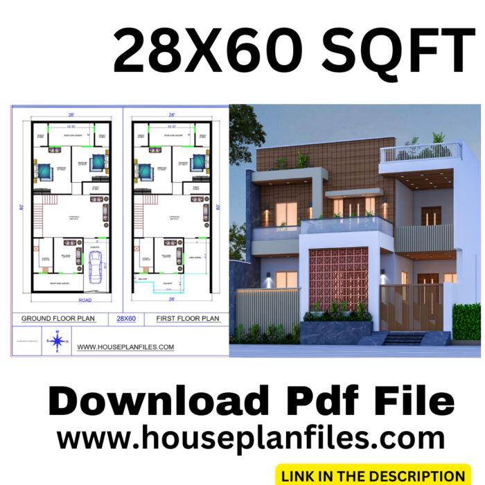 28 * 60 house plan