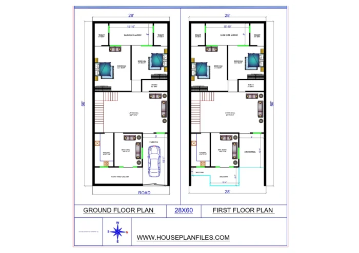 28 * 60 house plan