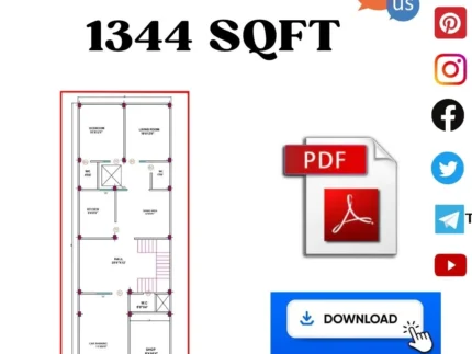 21 * 64 house plan