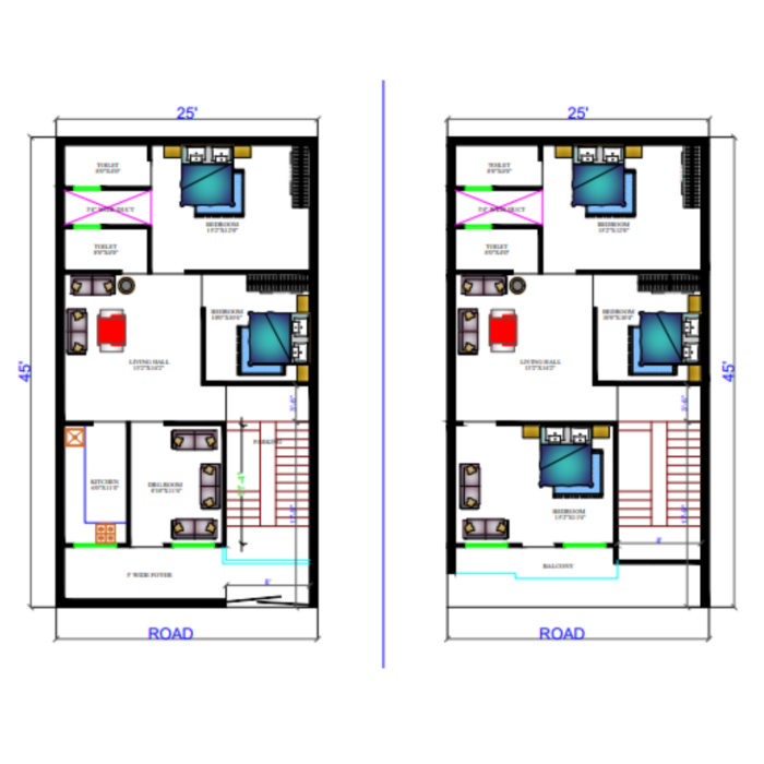 25x45 house map