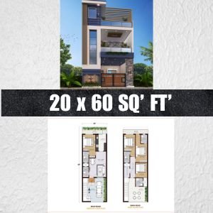 20/60 house plan | 4 BHK