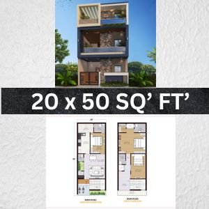 20 * 50 house plan