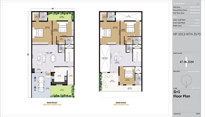 35 * 70 house plan