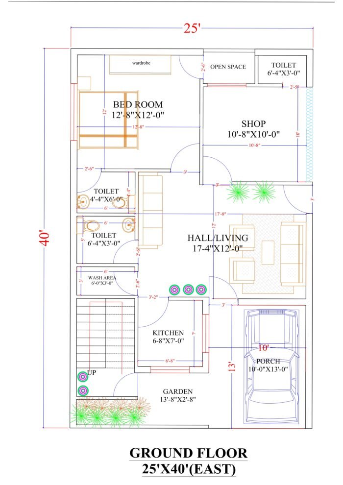 2d house drawing